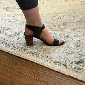 Black Block Heel Sandal - Women